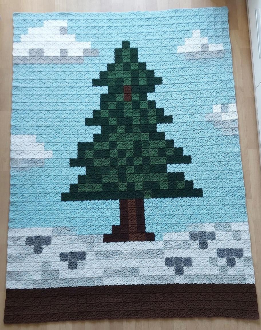 Häkelanleitung Quadrate für Pixeldecken