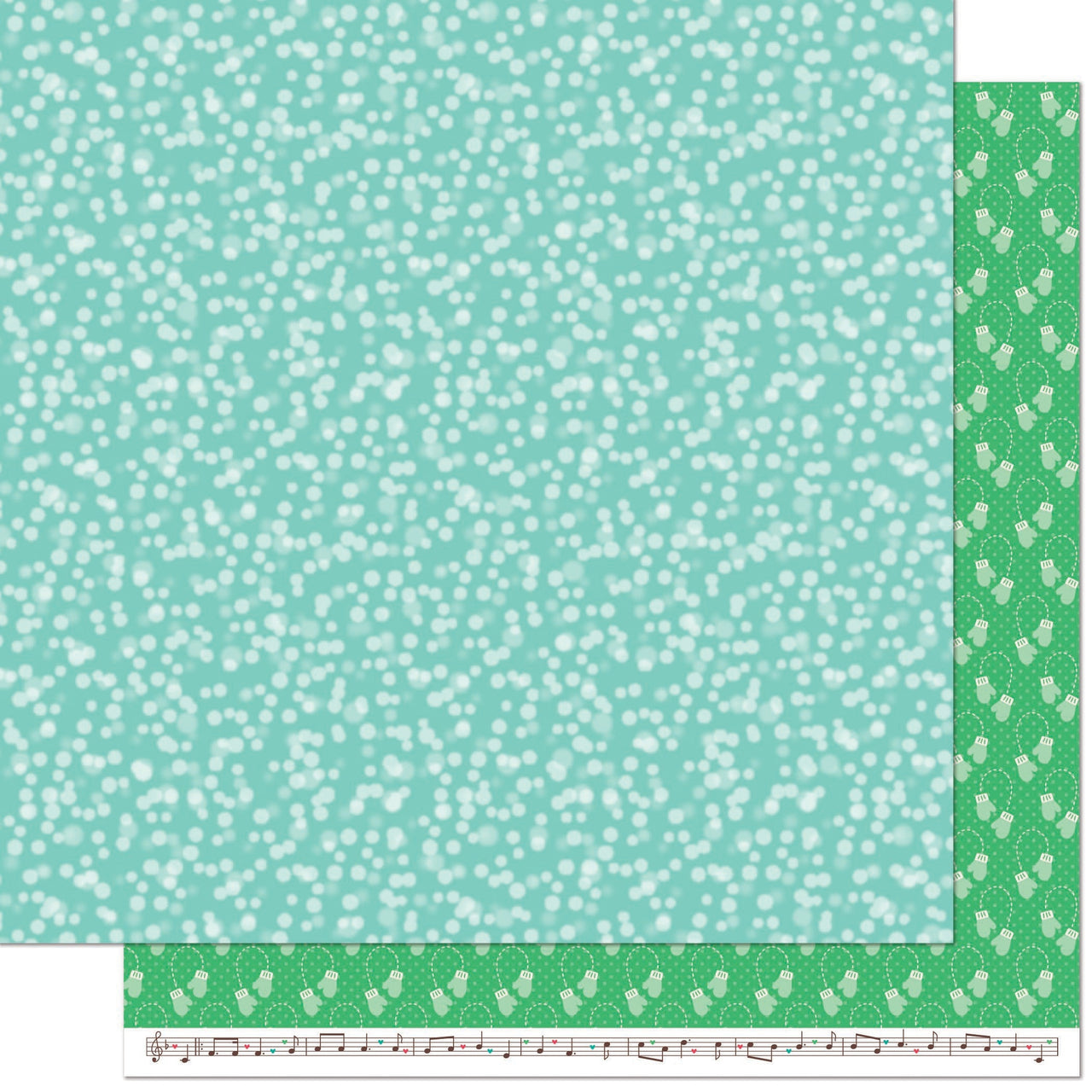Lawn Fawn Snow Day Remix Double-Sided Cardstock 12"X12" 12/Pkg - Mittens Remix