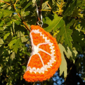 Crochet Fruit Slice Keychain Pattern
