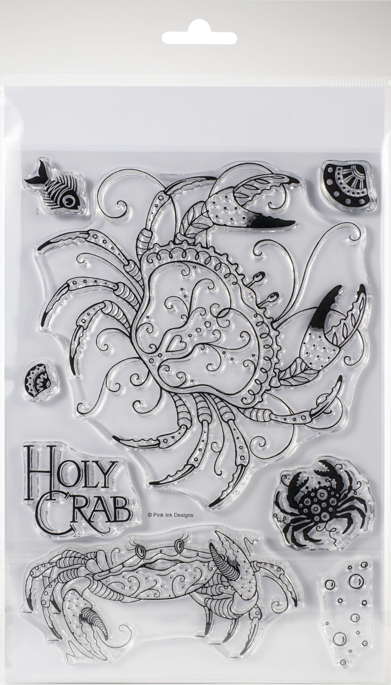 Creative Expressions Pink Ink Designs A5 Clear Stamp Set - Holy Crab