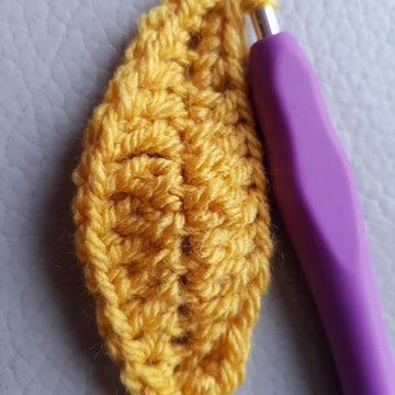 Crochet Orla Kiely inspired cushion