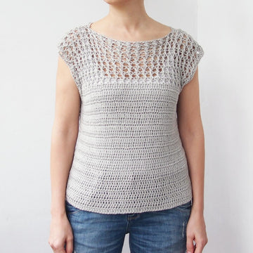 Silver drop top sweater