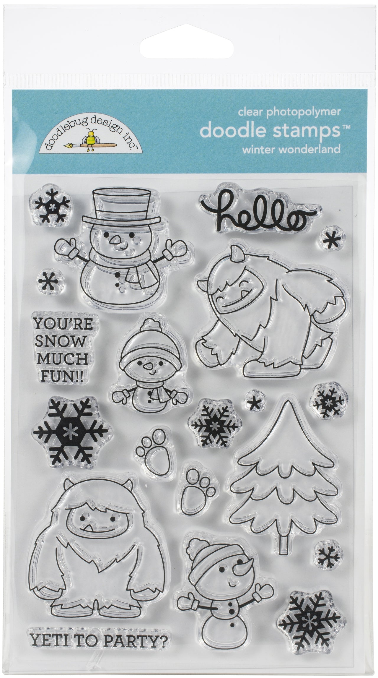 Doodlebug Clear Doodle Stamps - Winter Wonderland
