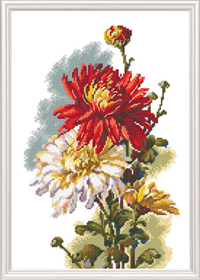 Rto Chrysanthemum Cross Stitch Kit