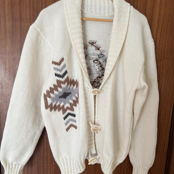 Cardigan with Geometric Colourwork