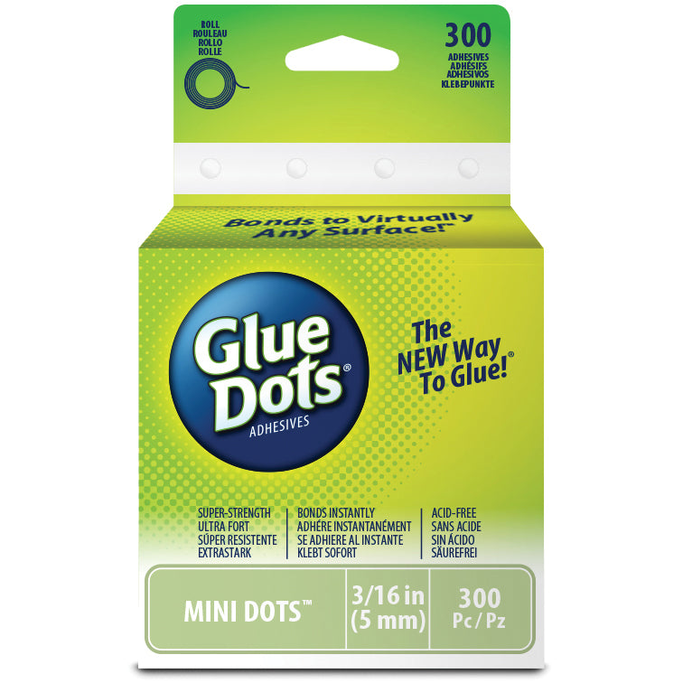 Glue Dots Clear Dot Roll - Mini .1875" 300/Pkg