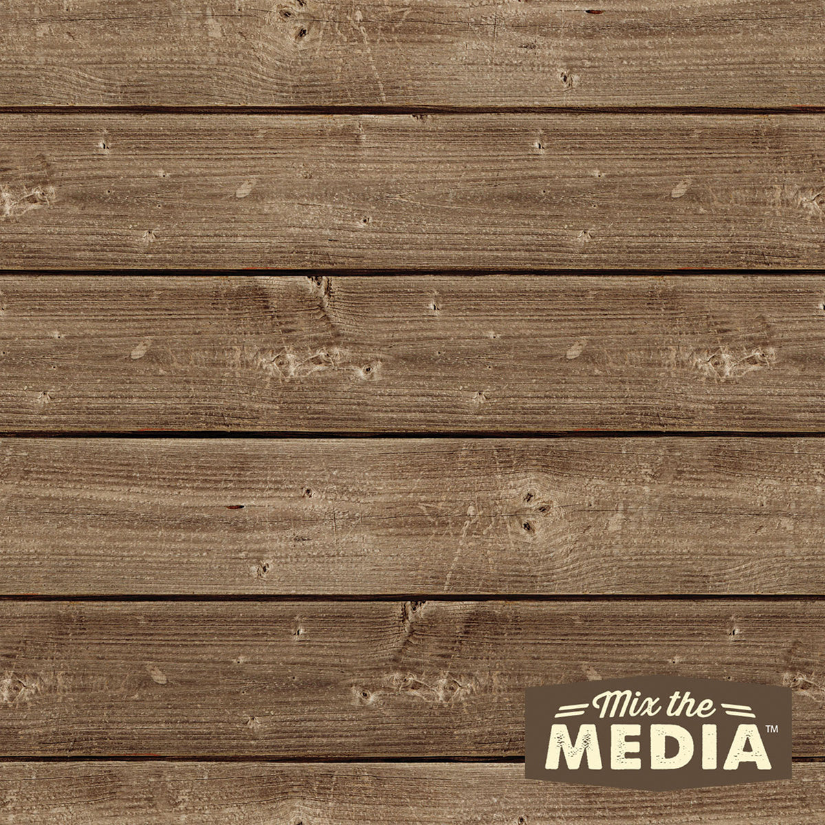 Hampton Art Jillibean Soup Mix The Media Wooden Plank - 10"X10" Dark