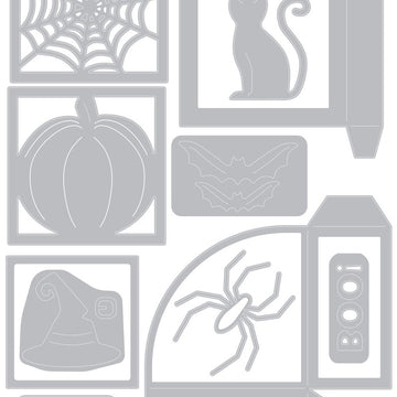 Sizzix Thinlits Dies By Georgie Evans 12/Pkg - Box-Spooky Silhouette