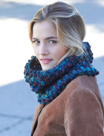 Faux Popcorn Cowl in Patons Colorwul - Downloadable PDF