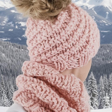 Spiral Snow Bunny Hat and Cowl