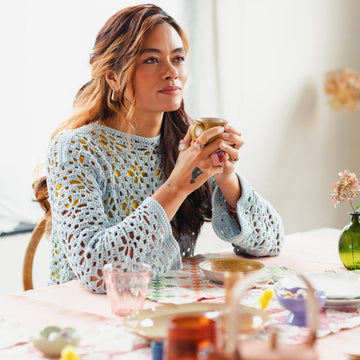 Floral open work Jumper