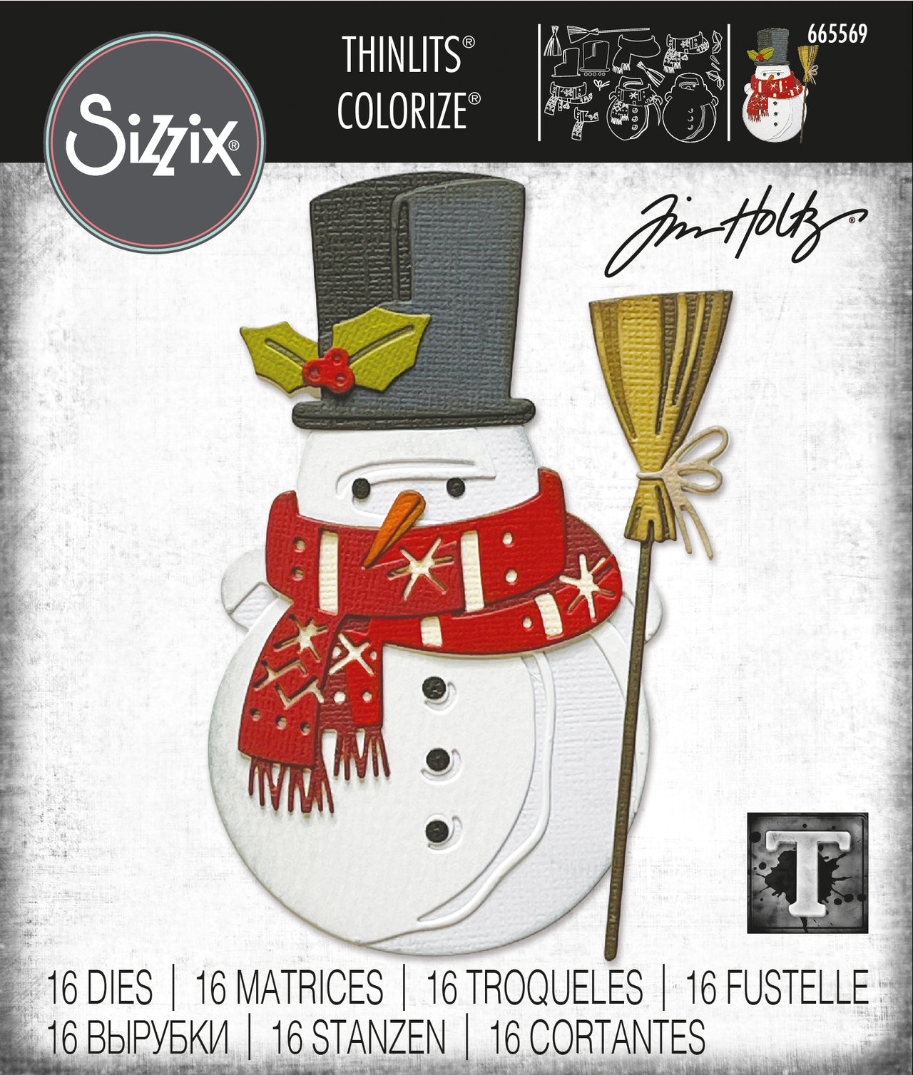 Sizzix Thinlits Die Set 16PK - Winston, Colorize