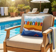 Beach huts cushion