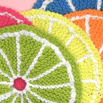 Fruit Citrus Slice Dishcloth