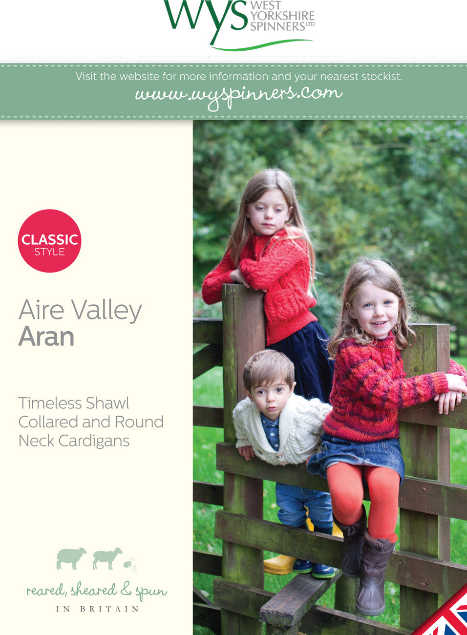 Timeless Set Kids Cardigans Collection in West Yorkshire Spinners Aire Valley Aran - Downloadable PDF