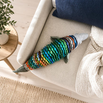 FINN the Fish crochet pillow