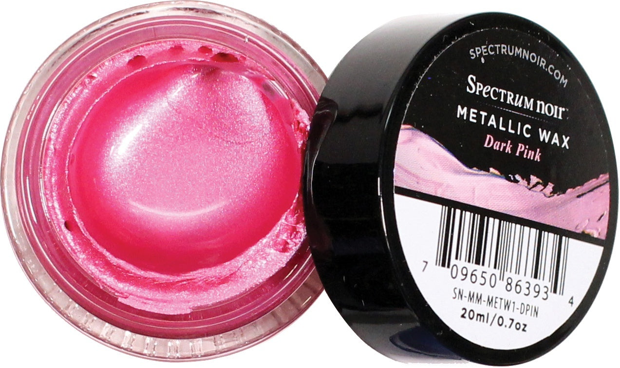 Crafter's Companion Spectrum Noir Metallic Wax .7oz - Dark Pink