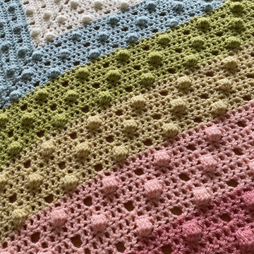 Dotty about Bobbles! Square blanket by Melu Crochet