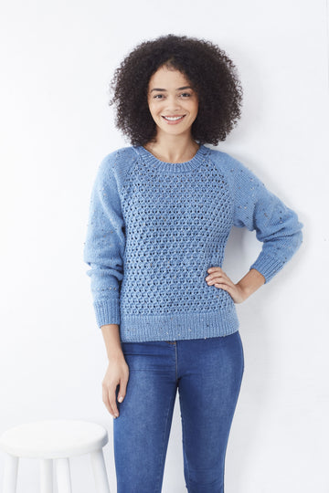 Cardigan and Sweater in King Cole Big Value Tweed DK - 5708 - Downloadable PDF