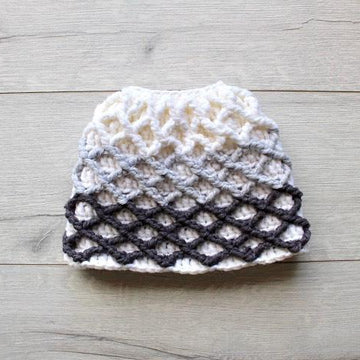Ombré Diamond Stitch Hat