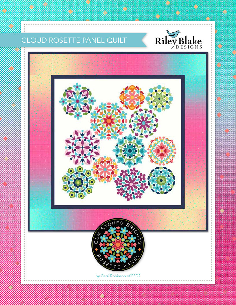 Riley Blake Cloud Rosette Panel Quilt - Downloadable PDF