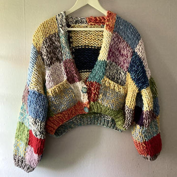 Stash buster patchwork cardigan