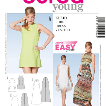 Burda Style Dress Sewing Pattern B7056 - Paper Pattern, Size 6-18