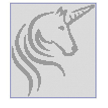 Unicorn Head Outline Wavy Mane
