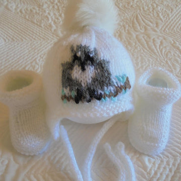 Baby Owl Hat And Booties