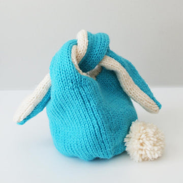 Knit Bunny Baskets, Adjustable and Reversible (bowls004)