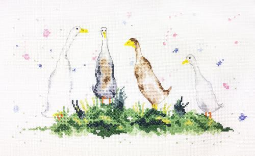 Creative World of Crafts Gaggle of Geese Cross Stitch Kit