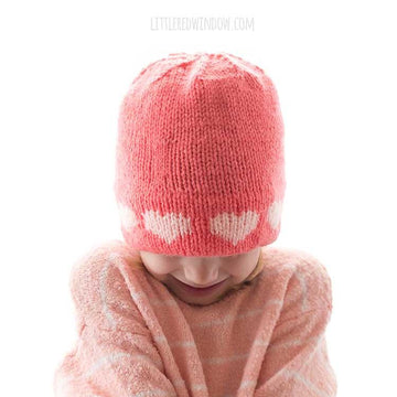 Double Brim Heart Hat
