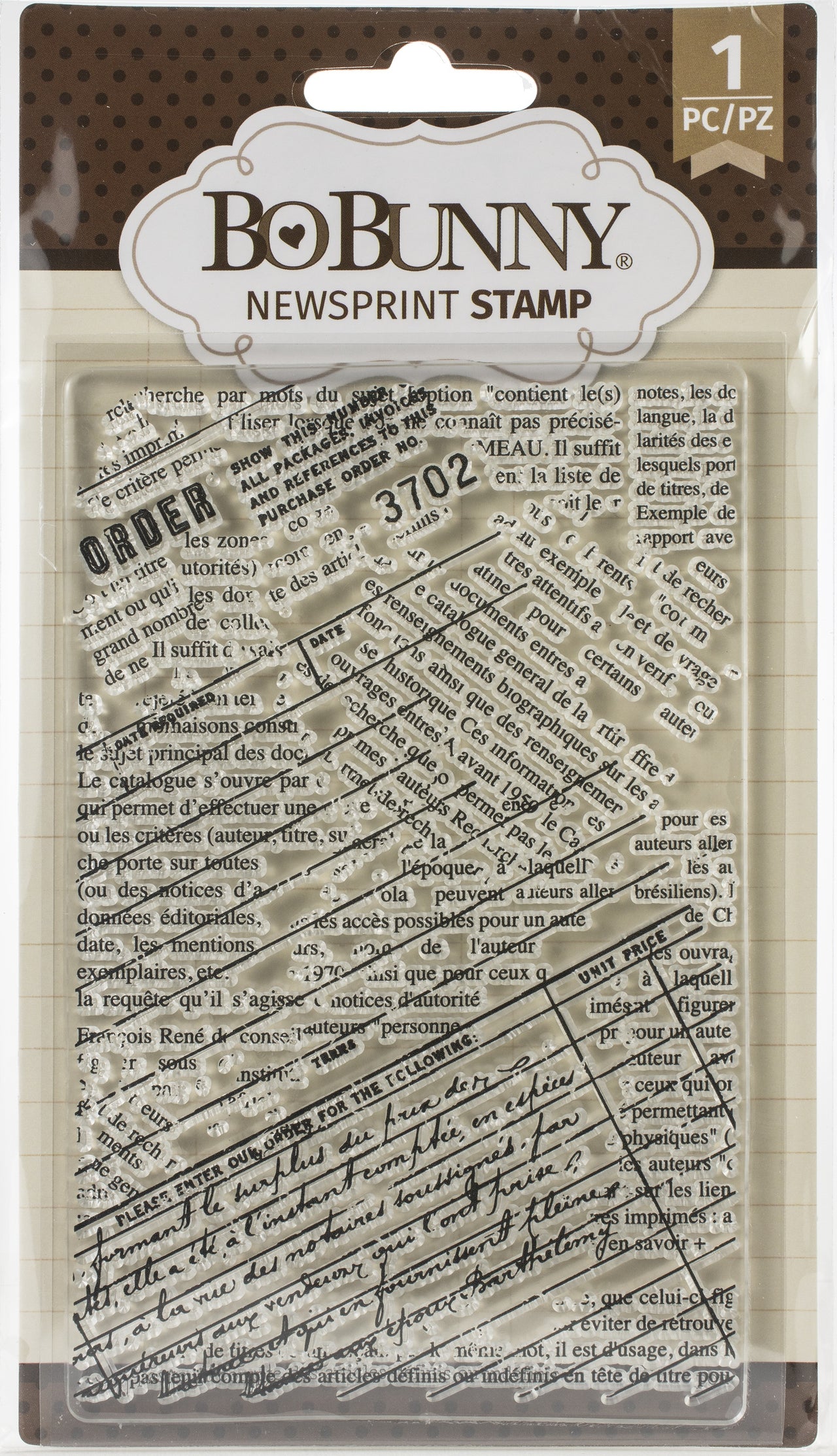 American Crafts BoBunny Stamps - Newsprint