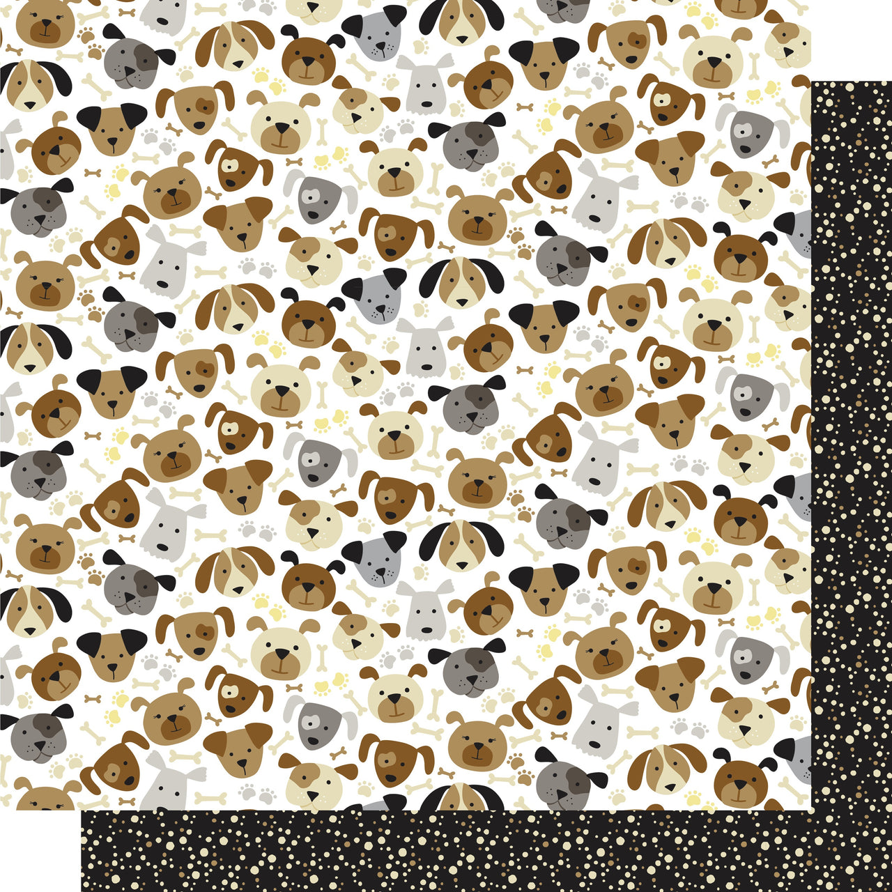 Doodlebug Bella Cooper Double-Sided Cardstock 12"X12" 25/Pkg - Puppers