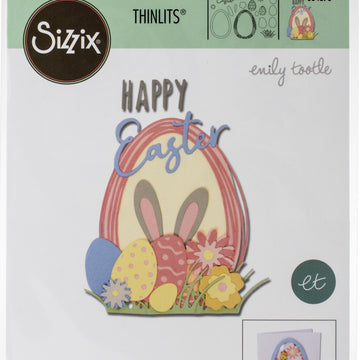 Sizzix Thinlits Dies By Emily Tootle 18/Pkg - Easter Sentiments