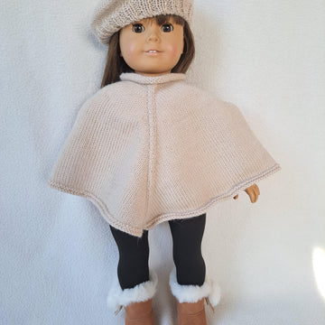 Doll Poncho and Beret