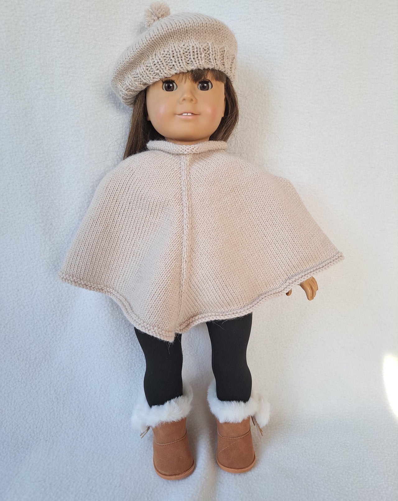 Doll Poncho and Beret