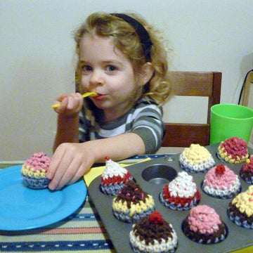 Crocheted Mini Cupcakes