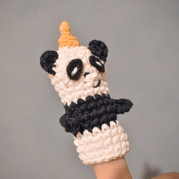 Títere para dedo - Panda Unicornio