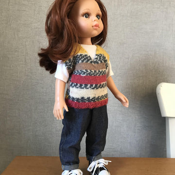Retro Tank Top for 13" Dolls
