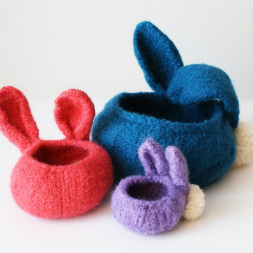 Felted Bunny Bowls (bowls002)