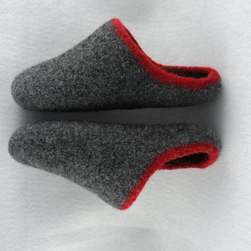 Men's Scuff Felted Slippers Knit Pattern FRENCH