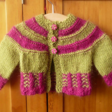 Tilda - a top down seamless yoked cardigan