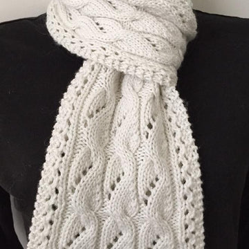 The Phoebe Lacy Cabled Scarf