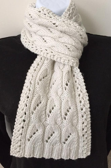 The Phoebe Lacy Cabled Scarf