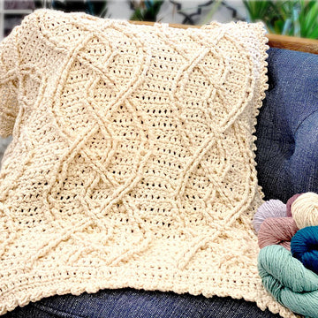 Inishmore Crochet Cable Blanket