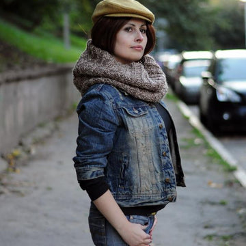 Shiran oversized knit cowl
