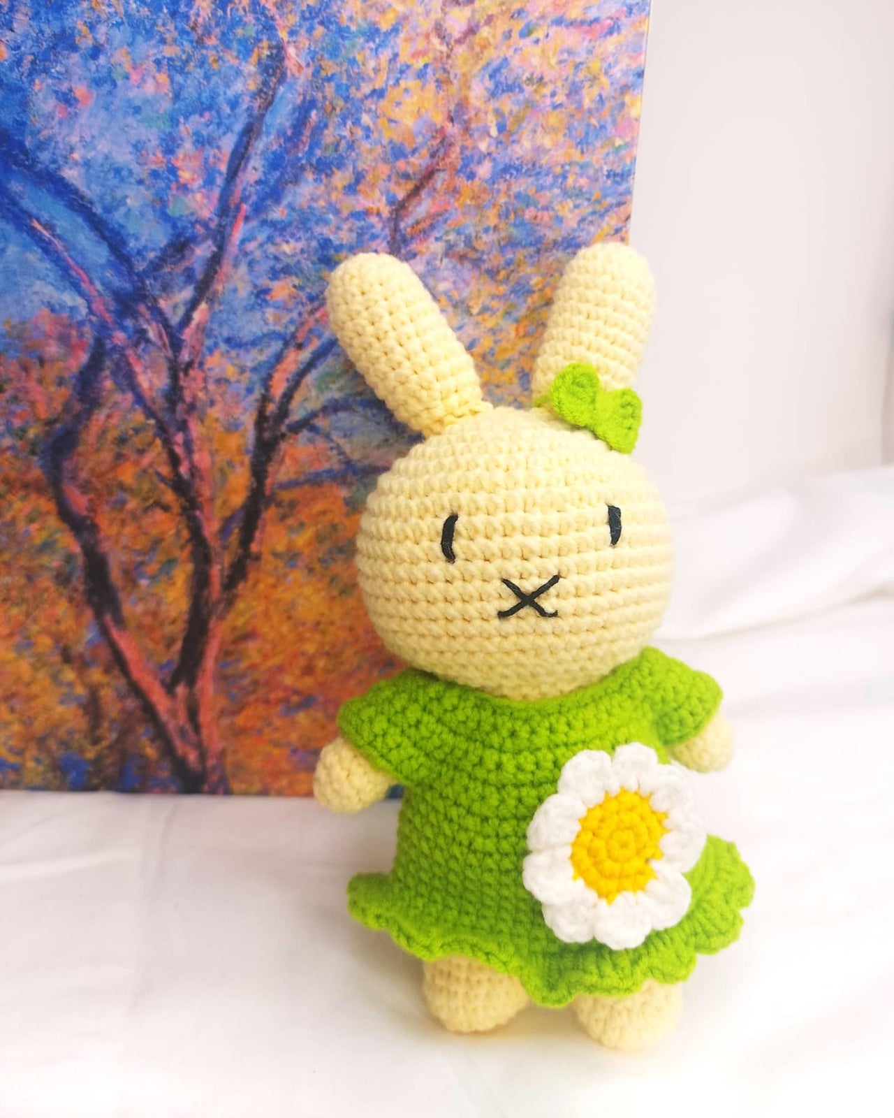 Miffy Bunny Outfit - Green Dress + Bow