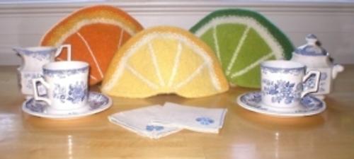 Felted Citrus Tea Cozies