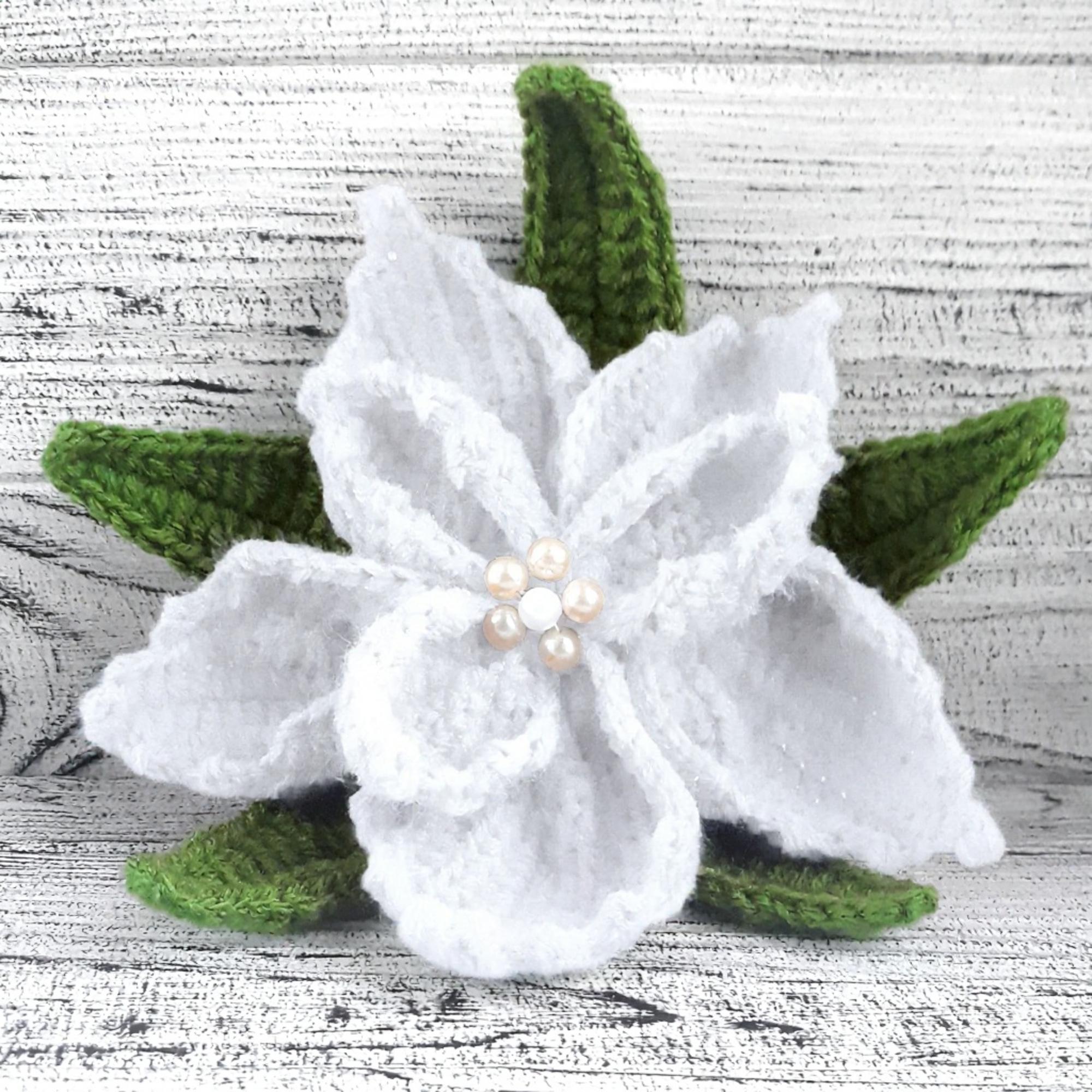 Crochet Poinsettia Pattern: Christmas Flower Ornament (PDF Pattern)